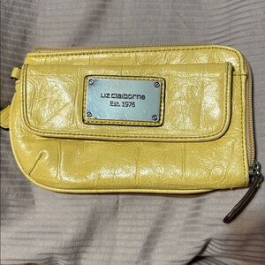Liz Claiborne Mustard Wristlet